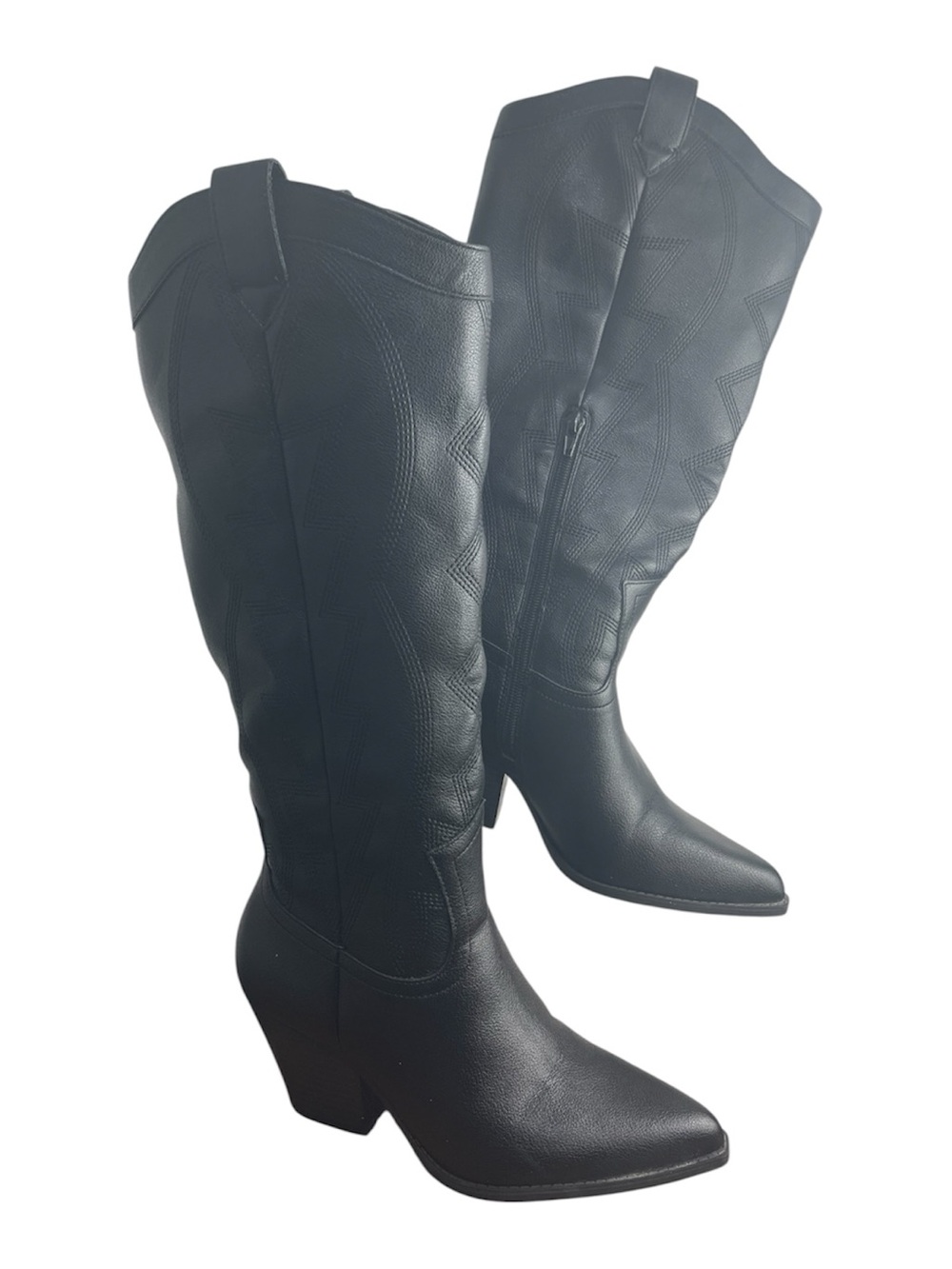 Cowboy Boot Mix No. 6 Leeah in Black, Wide Women's Size 6W -WC